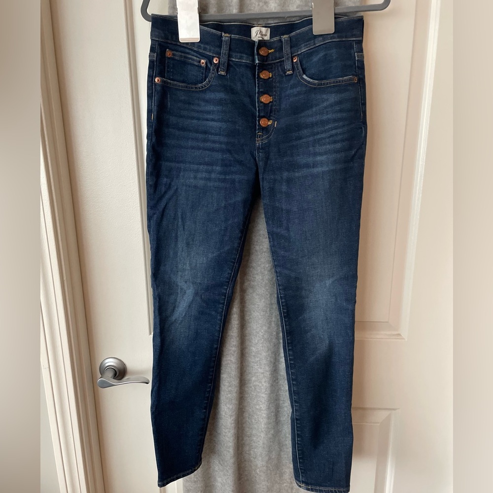 J. Crew Button Fly 9” Toothpick Jeans